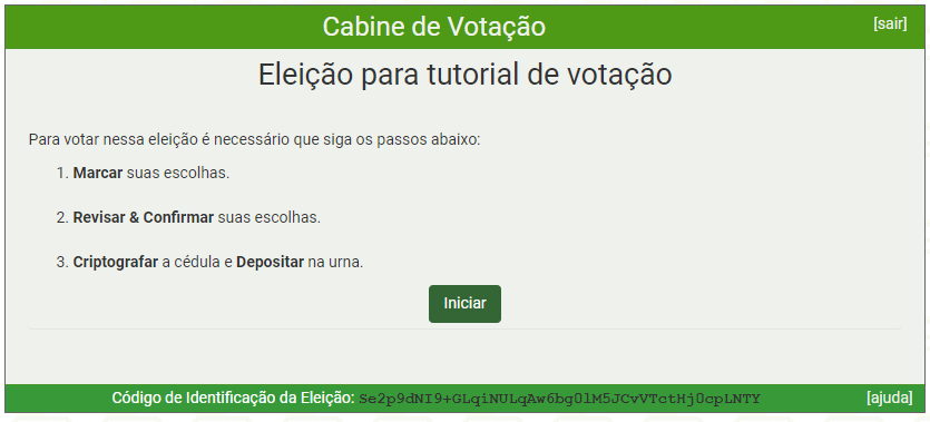 Tela inicial