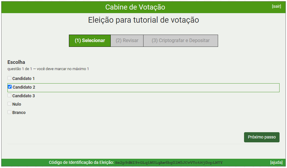 Escolha um candidato para conselho deliberativosu